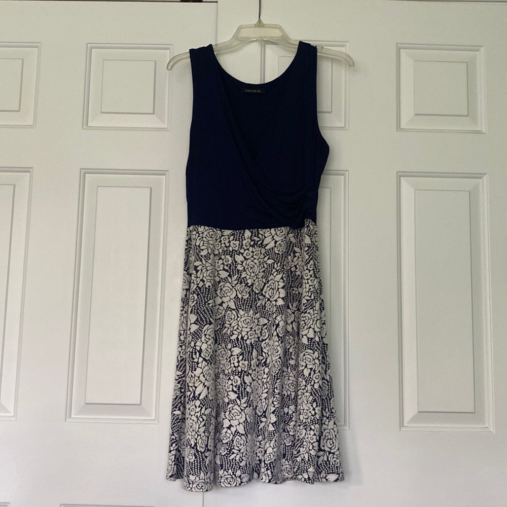Hail3y:23 Color Block Floral Dress